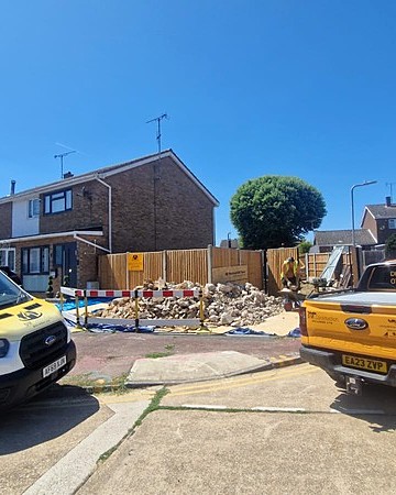 Double storey extension under construction in Eastwood